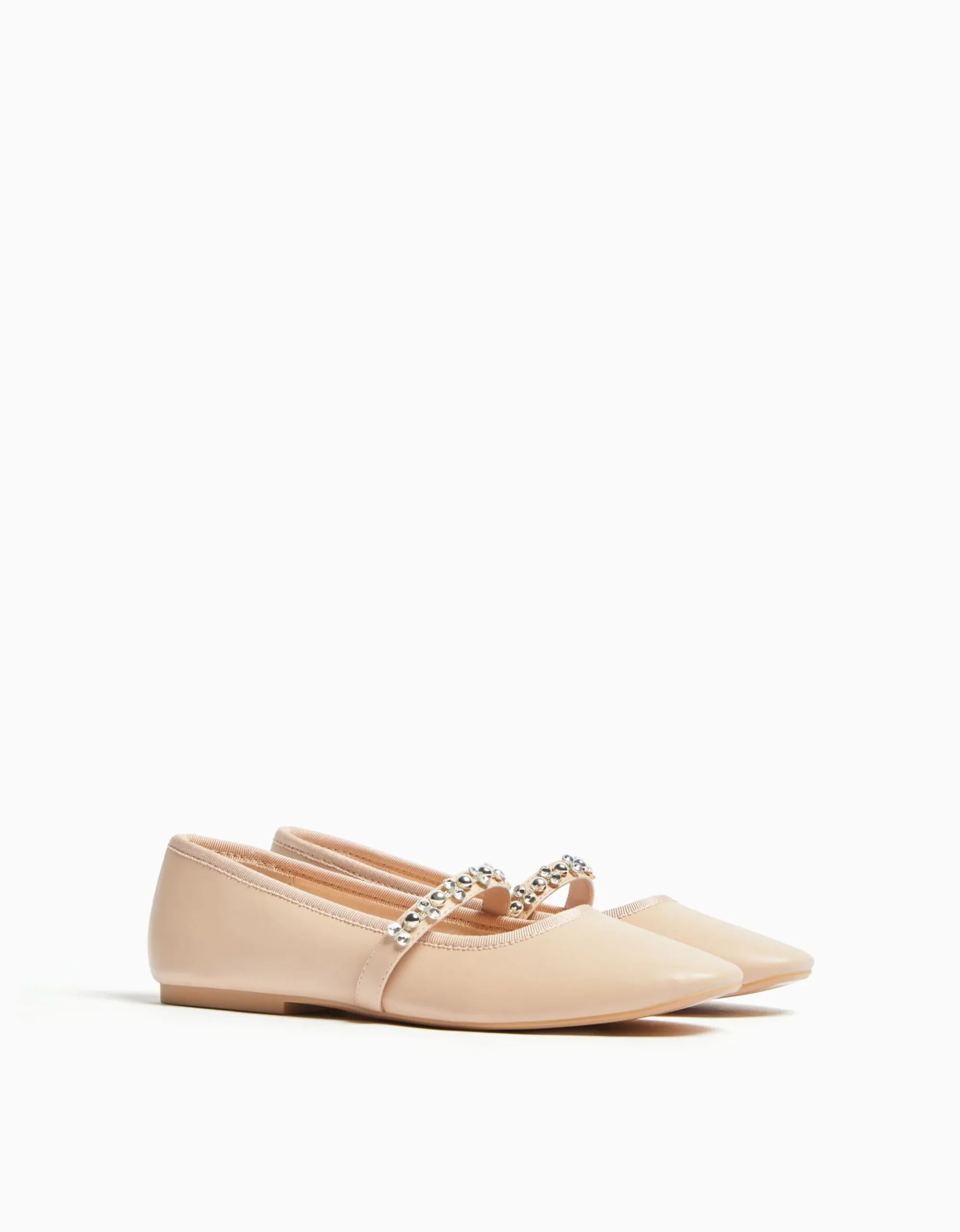 FEMME BERSHKA New*Ballerines à brides avec décoration