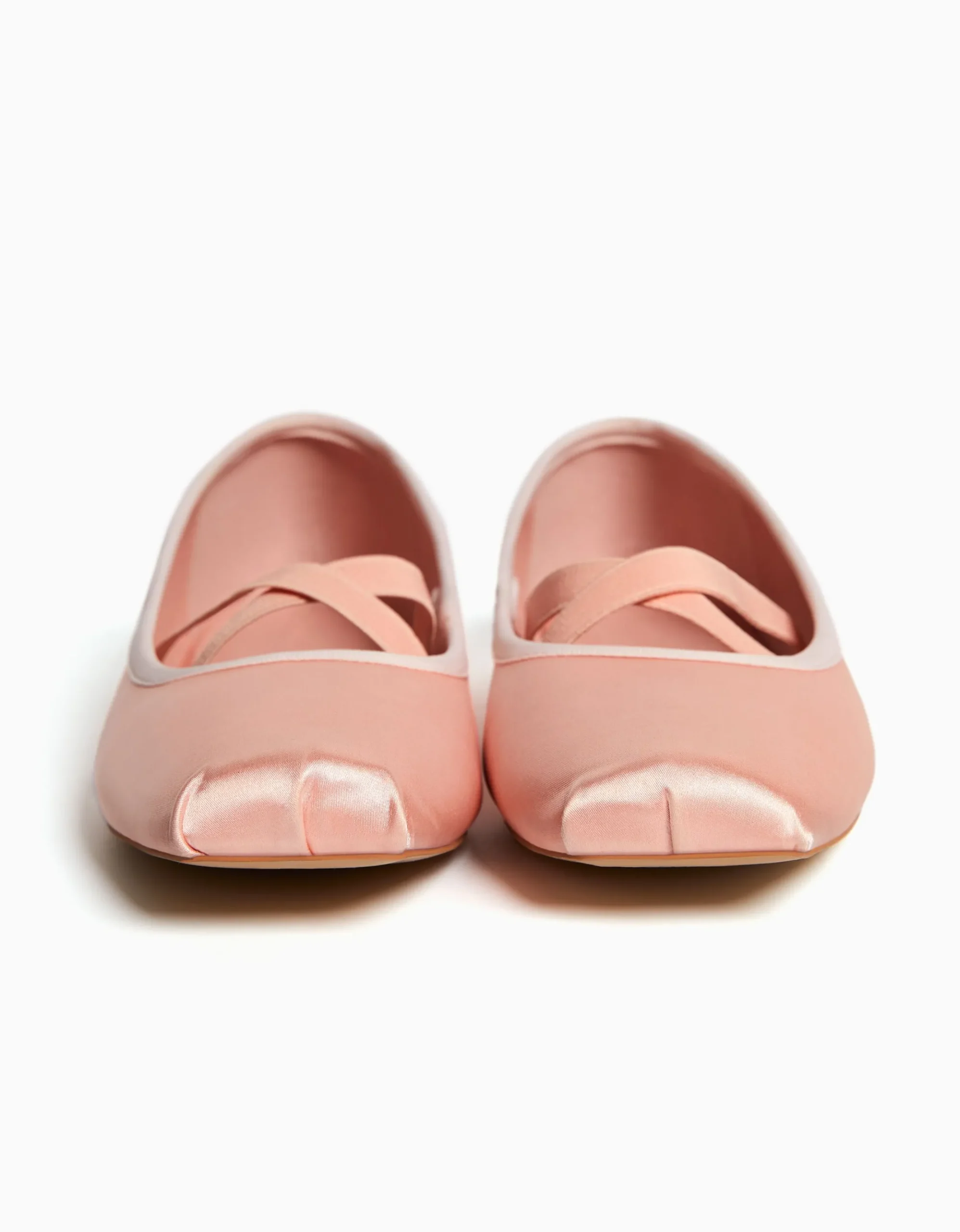 FEMME BERSHKA Chaussures*Ballerines satinées élastiques