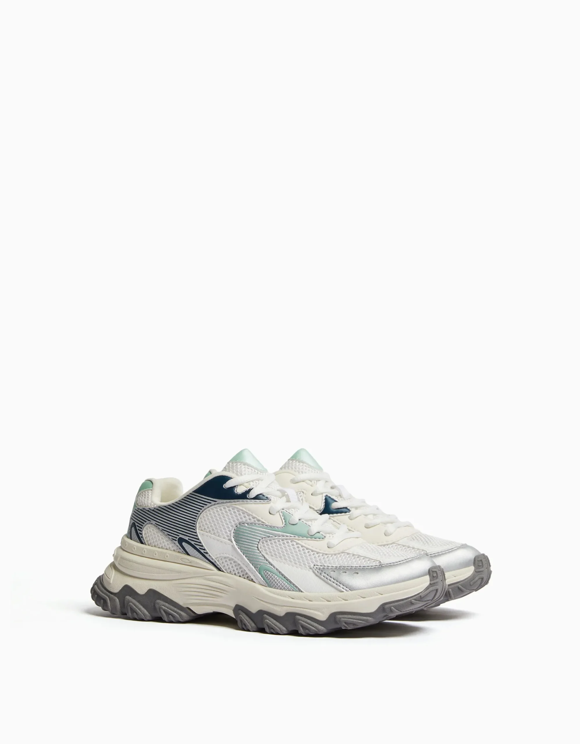 FEMME BERSHKA Survêtement*Baskets bimatière mesh