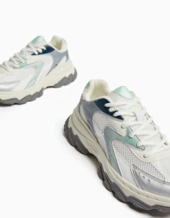 FEMME BERSHKA Survêtement*Baskets bimatière mesh