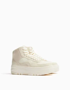 FEMME BERSHKA Survêtement*Baskets montantes bimatière