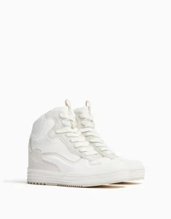 FEMME BERSHKA New*Baskets montantes compensées intérieure