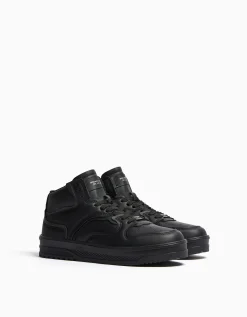 HOMME BERSHKA Bottines*Baskets montantes multi-couches homme