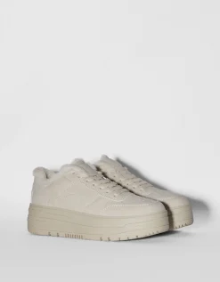 FEMME BERSHKA BSK Teen*Baskets plateforme avec fausse fourrure