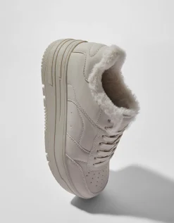 FEMME BERSHKA BSK Teen*Baskets plateforme avec fausse fourrure