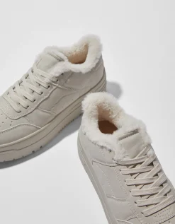 FEMME BERSHKA BSK Teen*Baskets plateforme avec fausse fourrure