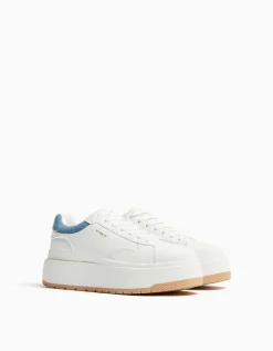 FEMME BERSHKA Chaussures*Baskets plateforme bimatière