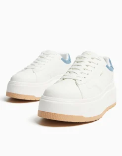 FEMME BERSHKA Chaussures*Baskets plateforme bimatière