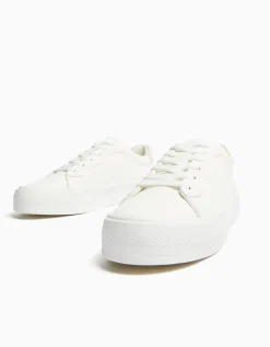 FEMME BERSHKA New*Baskets plateforme bimatière