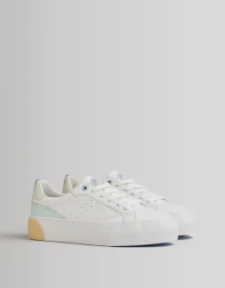 FEMME BERSHKA Baskets*Baskets plateforme bimatière