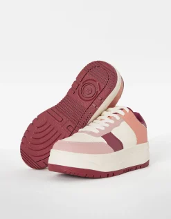 FEMME BERSHKA BSK Teen*Baskets plateforme bimatière