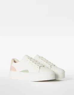 FEMME BERSHKA Baskets*Baskets plateforme bimatière