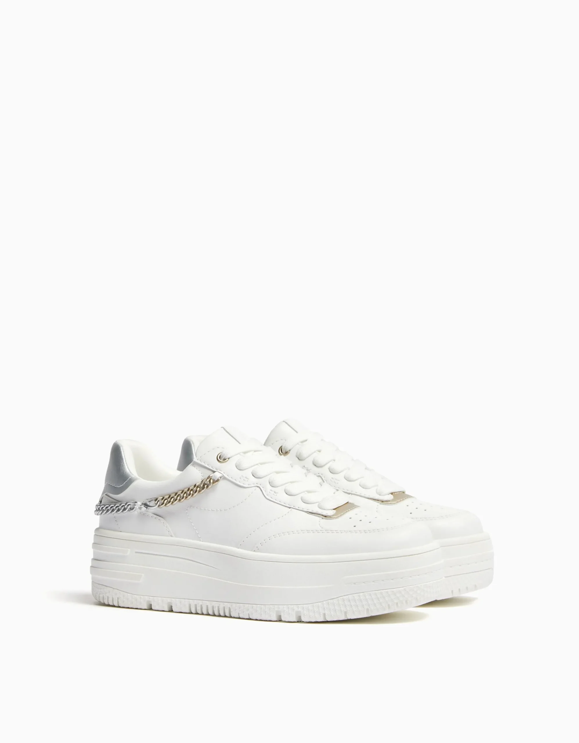 FEMME BERSHKA New*Baskets plateforme chaîne
