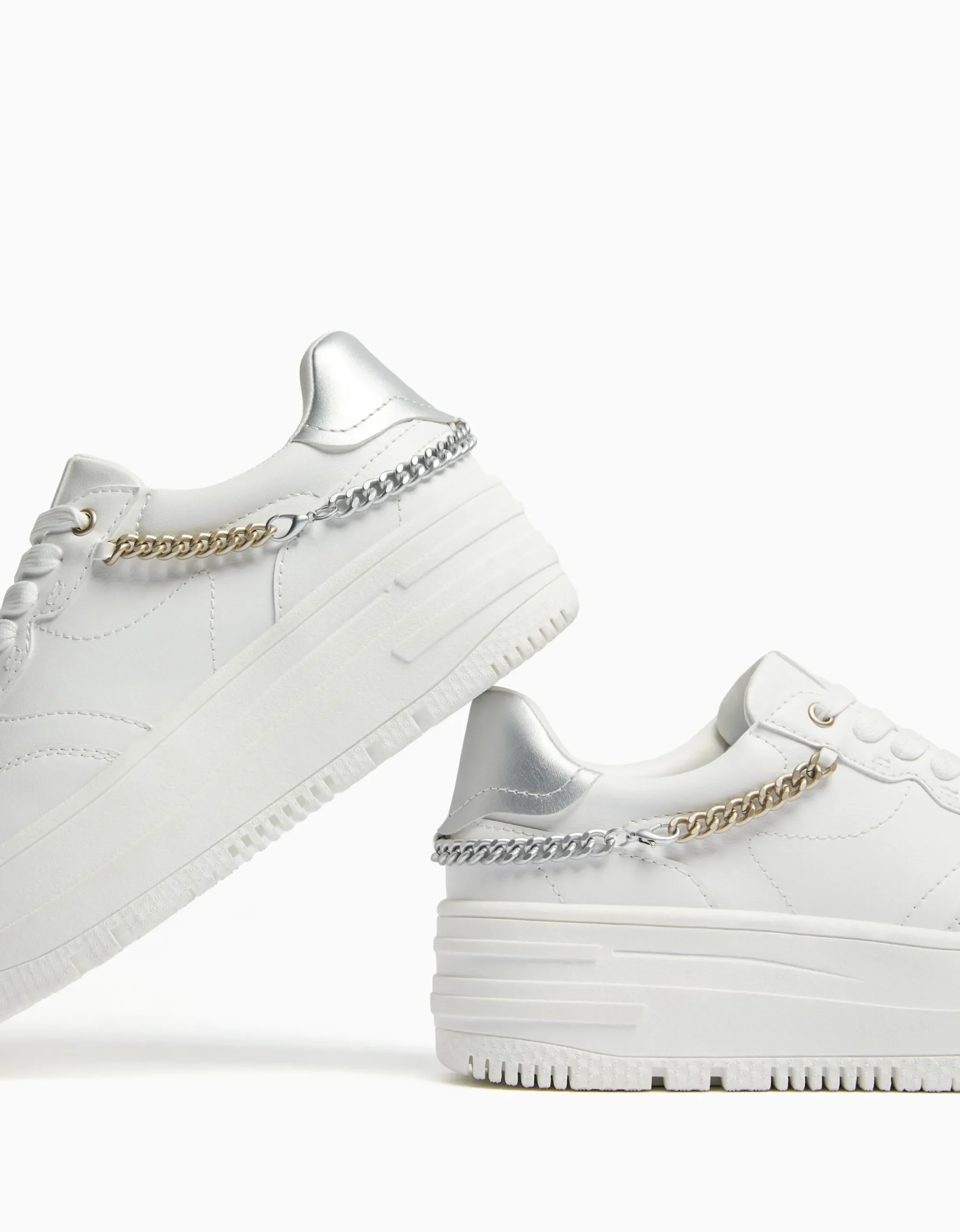 FEMME BERSHKA New*Baskets plateforme chaîne