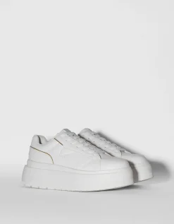 FEMME BERSHKA Baskets*Baskets plateforme détails métallisés