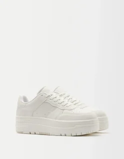 FEMME BERSHKA Varsity*Baskets plateforme unies
