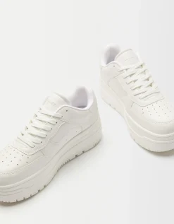FEMME BERSHKA Varsity*Baskets plateforme unies