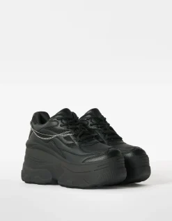 FEMME BERSHKA Best sellers*Baskets plateforme XL chaîne
