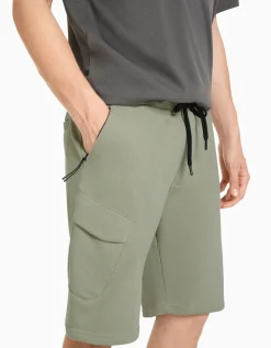 HOMME BERSHKA Basiques*Bermuda cargo molleton