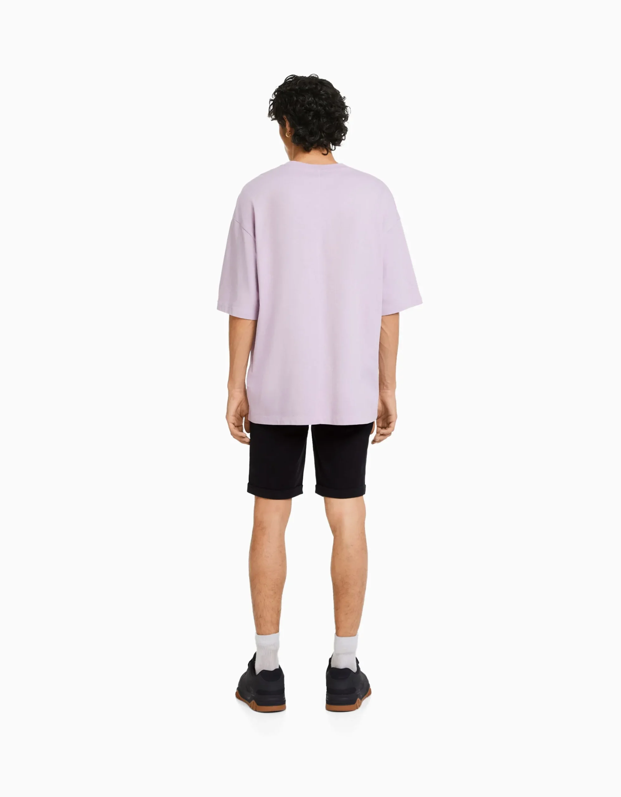 HOMME BERSHKA Bermudas*Bermuda denim skinny retroussé