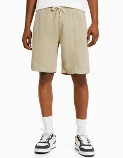 HOMME BERSHKA Bermudas*Bermuda jogger effet rustique