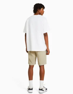 HOMME BERSHKA Bermudas*Bermuda jogger effet rustique