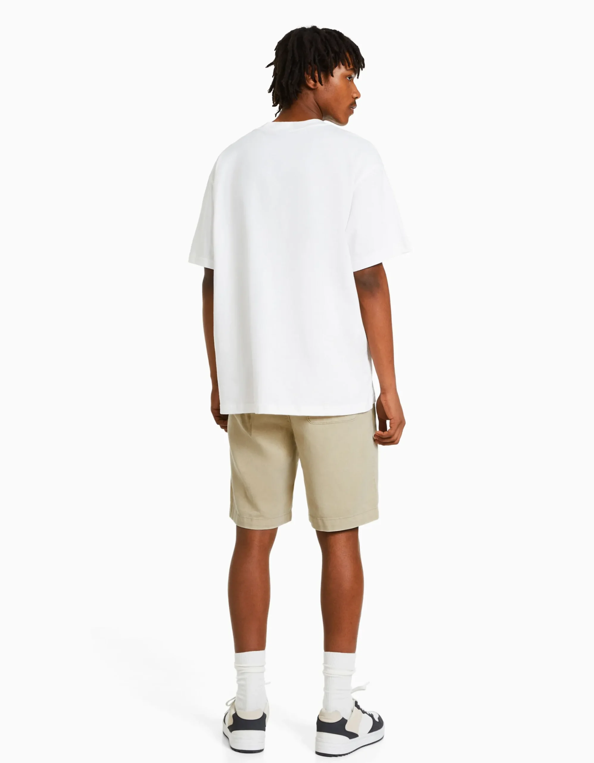 HOMME BERSHKA Bermudas*Bermuda jogger effet rustique