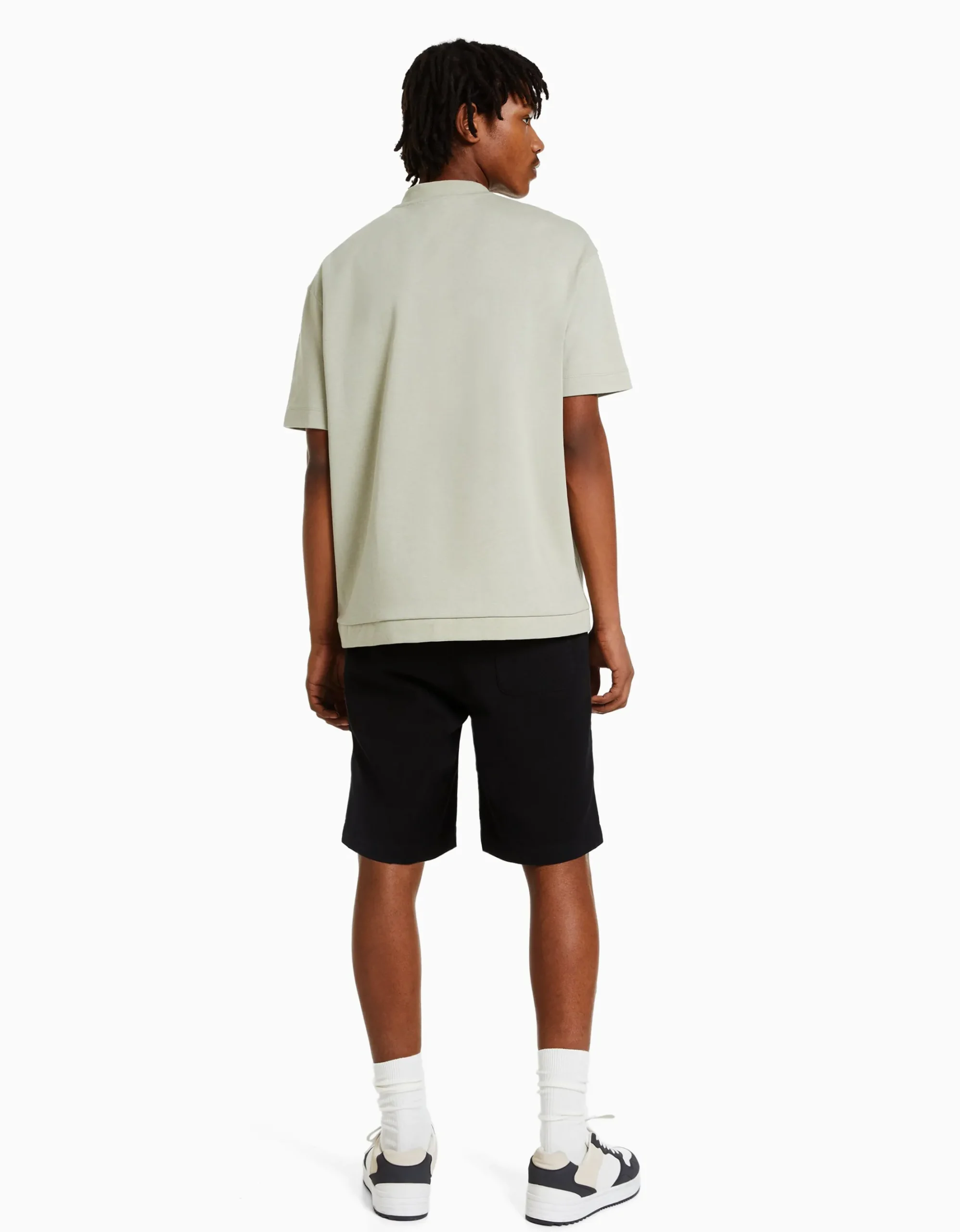 HOMME BERSHKA Bermudas*Bermuda jogger effet rustique