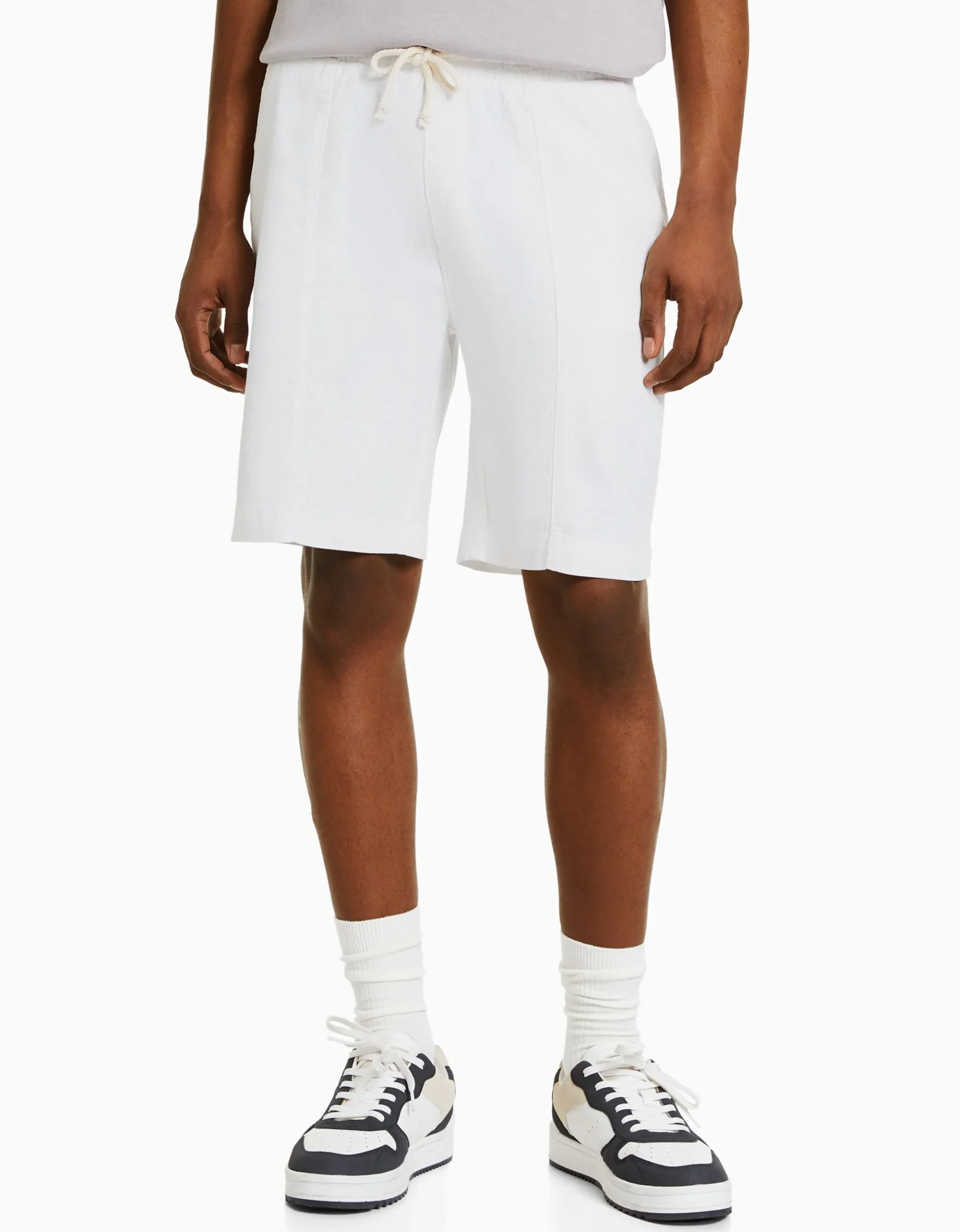 HOMME BERSHKA Bermudas*Bermuda jogger effet rustique