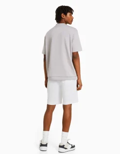 HOMME BERSHKA Bermudas*Bermuda jogger effet rustique