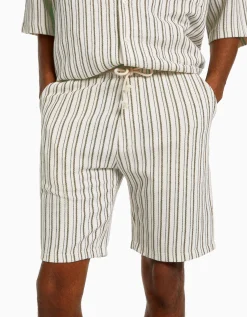 HOMME BERSHKA Bermudas*Bermuda jogger rustique rayures