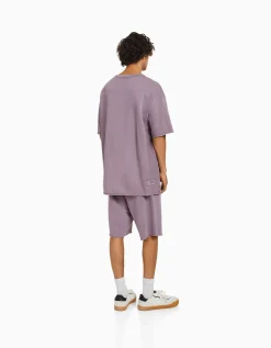 HOMME BERSHKA Bermudas*Bermuda molleton effet délavé