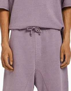HOMME BERSHKA Bermudas*Bermuda molleton effet délavé