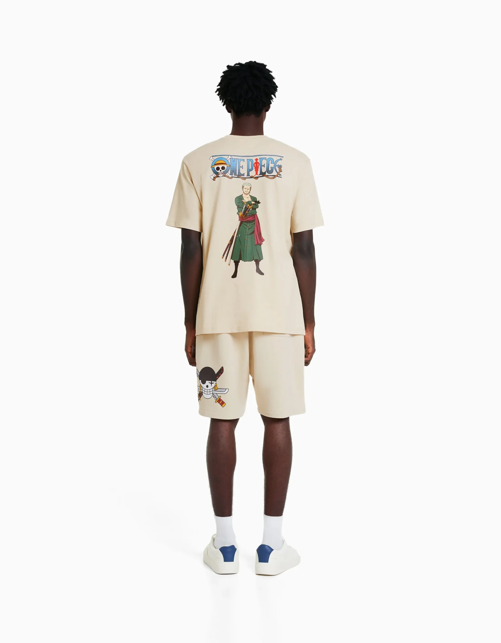 HOMME BERSHKA Vêtements*Bermuda molleton imprimé One Piece