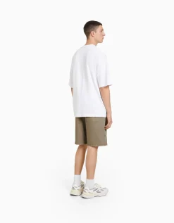 HOMME BERSHKA Bermudas*Bermuda style jogger