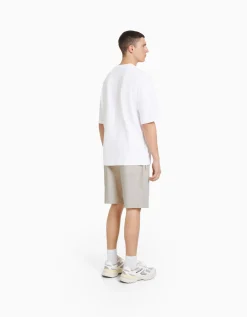 HOMME BERSHKA Bermudas*Bermuda style jogger