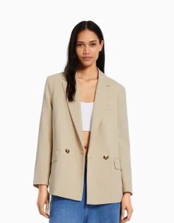 FEMME BERSHKA Vestes*Blazer tailoring croisé regular fit coupe féminine