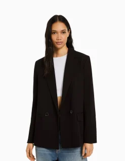 FEMME BERSHKA Vestes*Blazer tailoring croisé regular fit coupe féminine