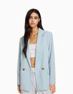FEMME BERSHKA Vestes*Blazer tailoring croisé regular fit coupe féminine