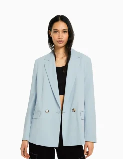 FEMME BERSHKA Vestes*Blazer tailoring croisé regular fit coupe féminine