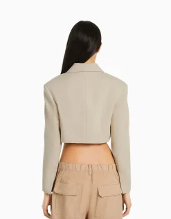 FEMME BERSHKA Tailleurs*Blazer tailoring cropped serge