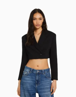 FEMME BERSHKA Vestes*Blazer tailoring cropped serge