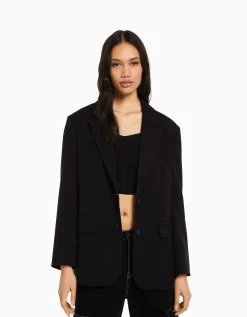 FEMME BERSHKA Vêtements*Blazer tailoring loose fit coupe féminine