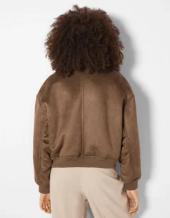 FEMME BERSHKA Vestes*Blouson aviateur double face