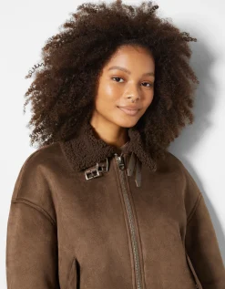FEMME BERSHKA Vestes*Blouson aviateur double face