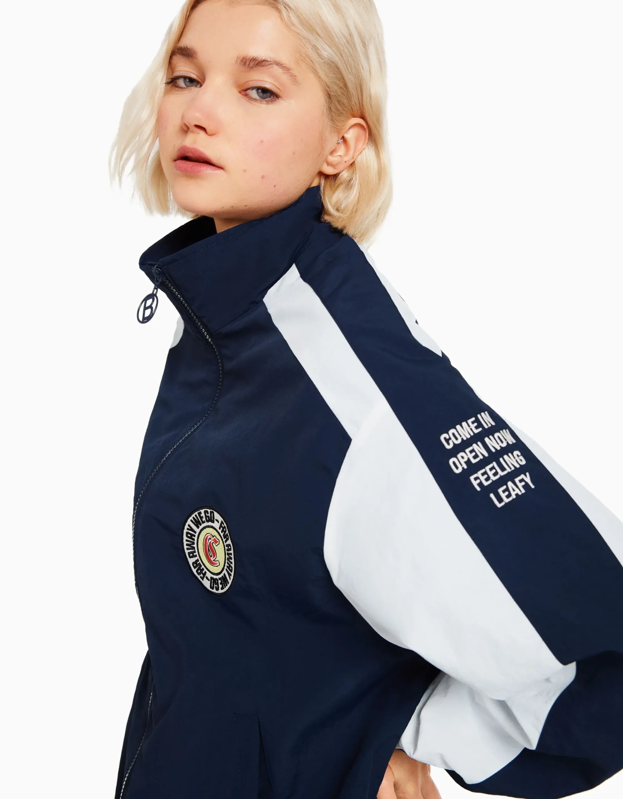 FEMME BERSHKA Vêtements*Blouson bandes contrastes