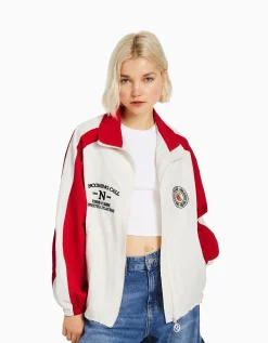 FEMME BERSHKA Vêtements*Blouson bandes contrastes