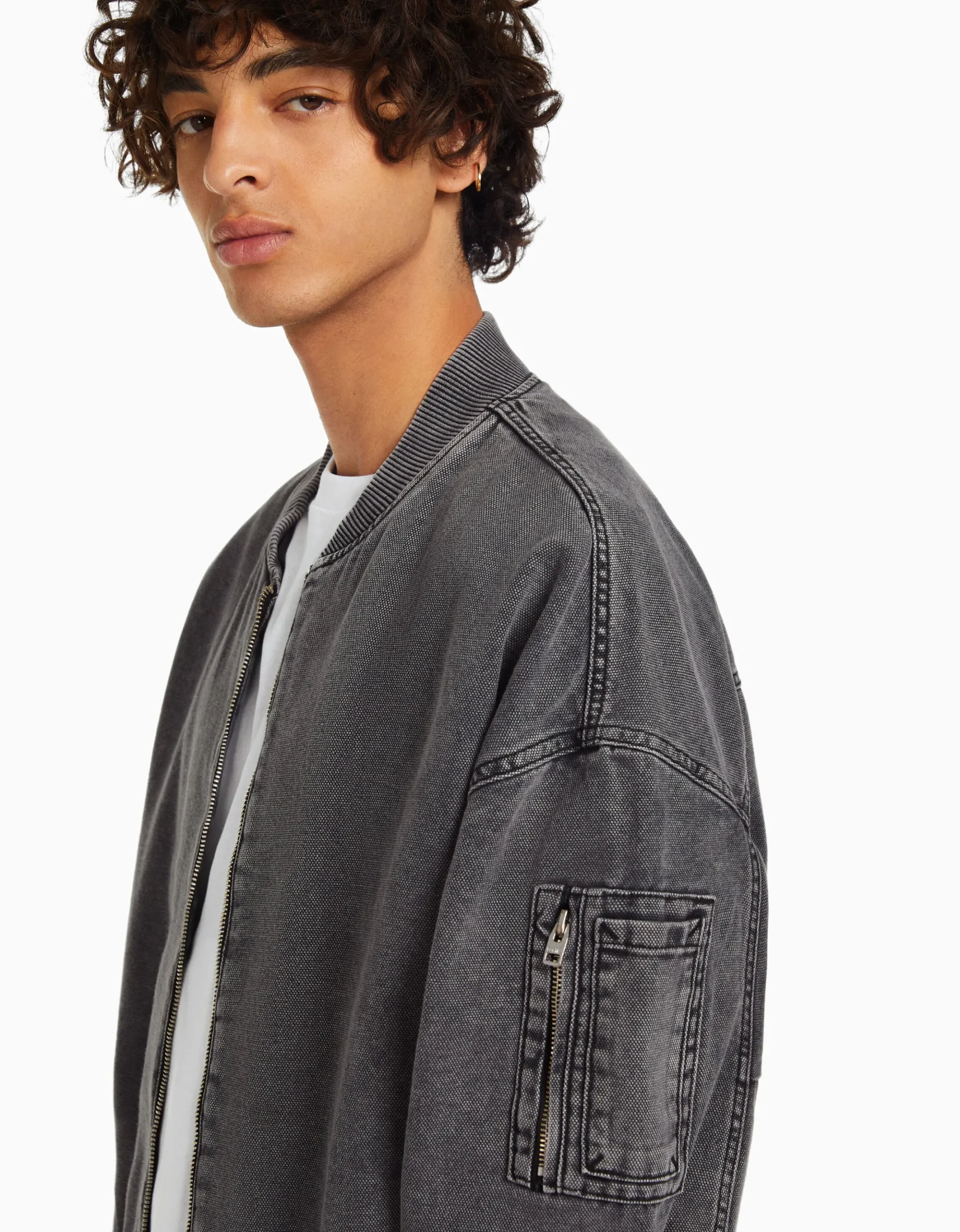 HOMME BERSHKA Blousons et manteaux*Blouson bomber coton