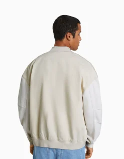 HOMME BERSHKA Blousons et manteaux*Blouson bomber denim fil contraste
