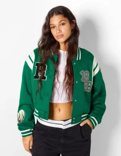 FEMME BERSHKA Vestes*Blouson cropped varsity